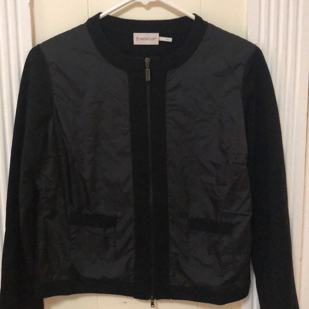 Black moncler cardigan